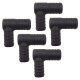 5 x YOU.S Original Schlauchverbinder Zwischenstück RGV Ø 25x22 mm 90° Winkel - L Form