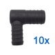10 x YOU.S Original Schlauchverbinder Zwischenstück RGV Ø 25x20 mm 90° Winkel - L Form