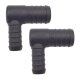 2 x YOU.S Original Schlauchverbinder Zwischenstück RGV Ø 25x18 mm 90° Winkel - L Form