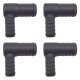 4 x YOU.S Original Schlauchverbinder Zwischenstück RGV Ø 25x18 mm 90° Winkel - L Form