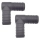 2 x YOU.S Original Schlauchverbinder Zwischenstück RGV Ø 22x22 mm 90° Winkel - L Form