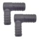 2 x YOU.S Original Schlauchverbinder Zwischenstück RGV Ø 22x18 mm 90° Winkel - L Form