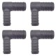 4 x YOU.S Original Schlauchverbinder Zwischenstück RGV Ø 22x18 mm 90° Winkel - L Form