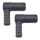 2 x YOU.S Original Schlauchverbinder Zwischenstück RGV Ø 22x16 mm 90° Winkel - L Form