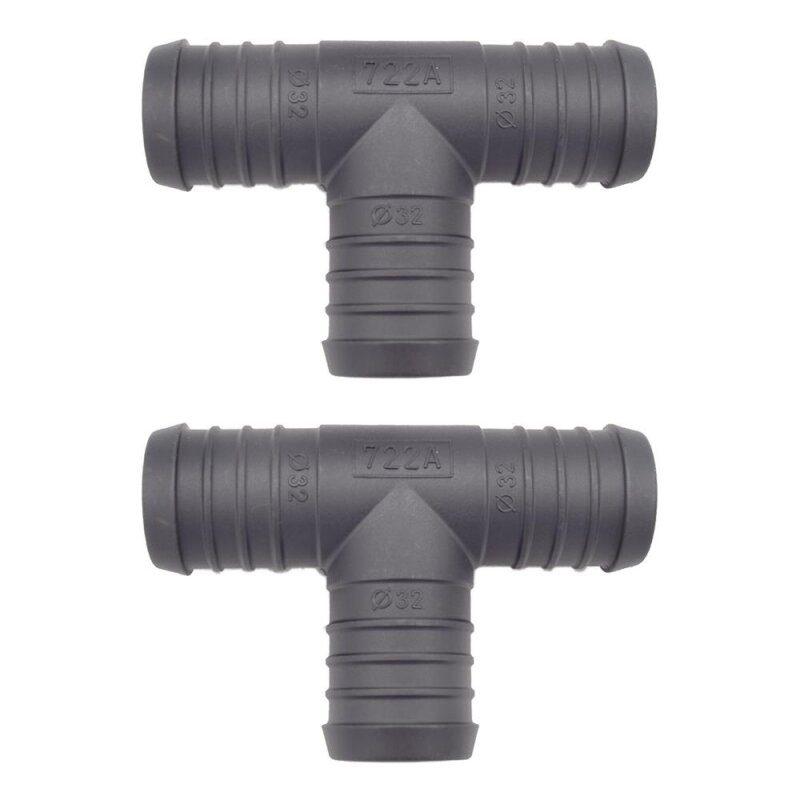 2 x YOU.S Original Schlauchverbinder Zwischenstück RGV Ø 32x32x32 mm - T-Stück Reduzierer
