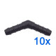 10 x YOU.S Original Schlauchverbinder Leitung Zwischenstück Ø 8x8 mm 45 Grad - Gebogene Form