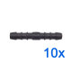 10 x YOU.S Original Schlauchverbinder Leitung Zwischenstück Ø 9x9 mm - Gerade Form