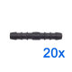 20 x YOU.S Original Schlauchverbinder Leitung Zwischenstück Ø 9x9 mm - Gerade Form