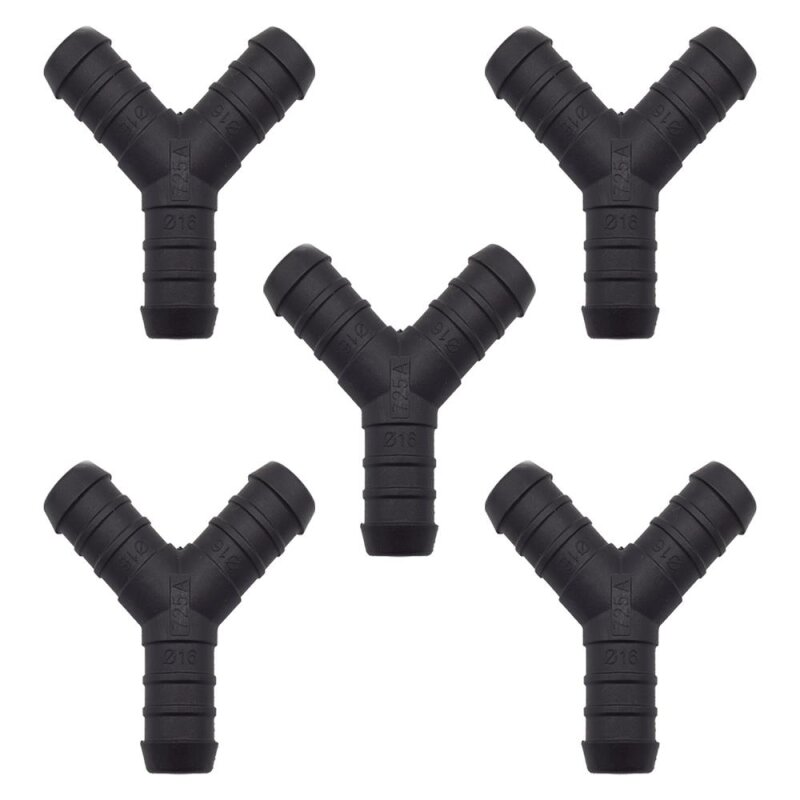 5 x YOU.S Original Schlauchverbinder Zwischenstück RGV Ø 16x16x16 mm - Y Form
