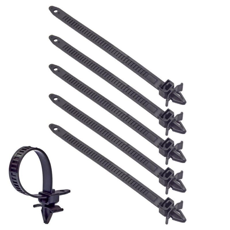 50 x YOU.S Original Kabelbinder Schlauchbefestigung Kabelstrang Clips Universal 140mm 9x6,5mm