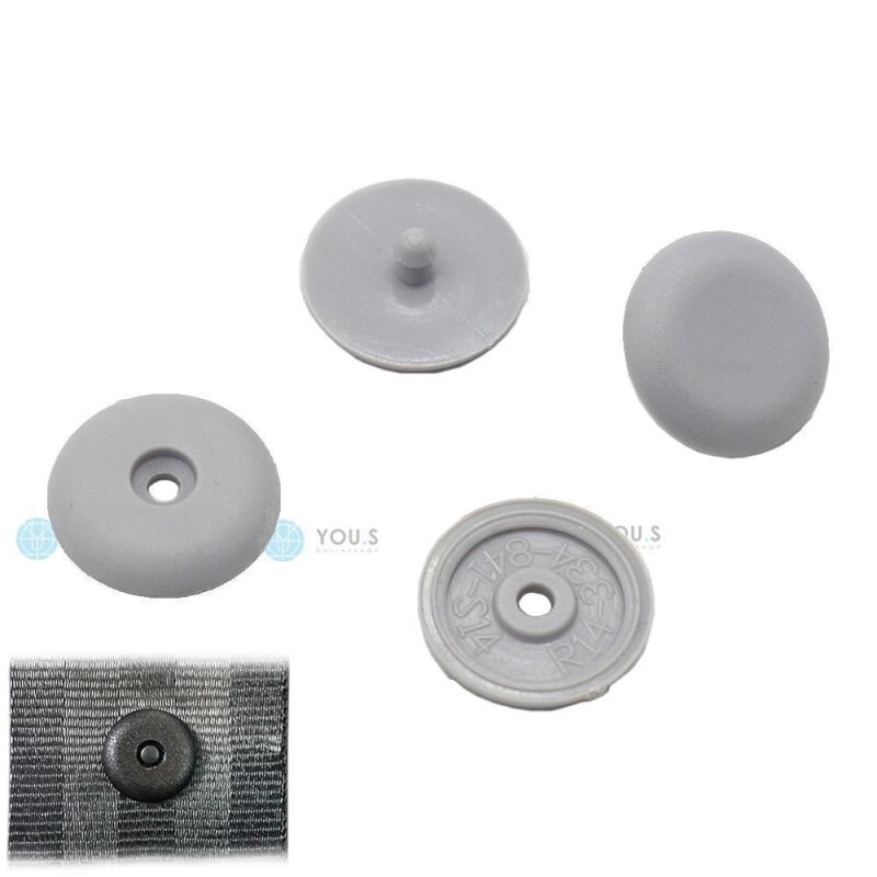 30 x YOU.S Original Gurtstopper Sicherheitsgurt Stopper Kunststoff Ø 16 mm Universal Grau