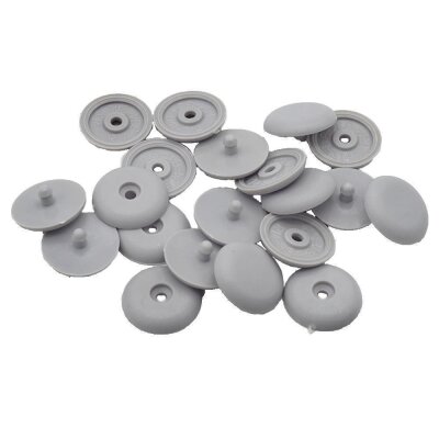 50 x YOU.S Original Gurtstopper Sicherheitsgurt Stopper Kunststoff Ø 16 mm Universal Grau