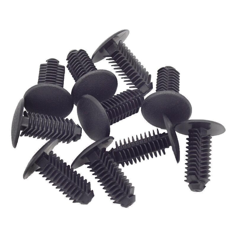 10 x YOU.S Original Verkleidung Clips Stopfen Kunststoff Tannenbaumclip Universal 7mm schwarz