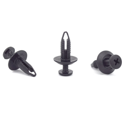 30 x YOU.S Original Verkleidung Clips Befestigungsclips Spreizniete Kunststoff Universal 6mm schwarz