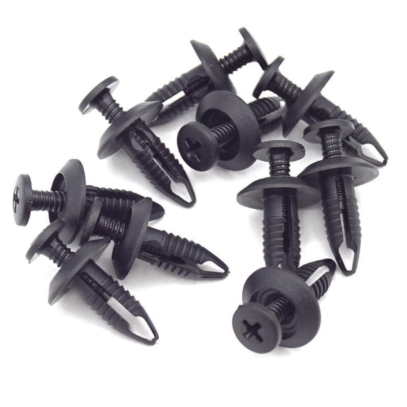 40 x YOU.S Original Verkleidung Clips Befestigungsclips Spreizniete Kunststoff Universal 6mm schwarz