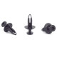 100 x YOU.S Original Verkleidung Clips Befestigungsclips Spreizniete Kunststoff Universal 6mm schwarz