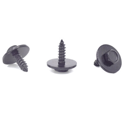 100 x YOU.S Original Metallschraube mit Beilagscheibe Befestigung Sechskant Schraube 5 x 14 mm Universal schwarz