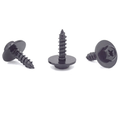 40 x YOU.S Original Metallschraube mit Beilagscheibe Befestigung Sechskant Schraube 6 x 22 mm Universal schwarz