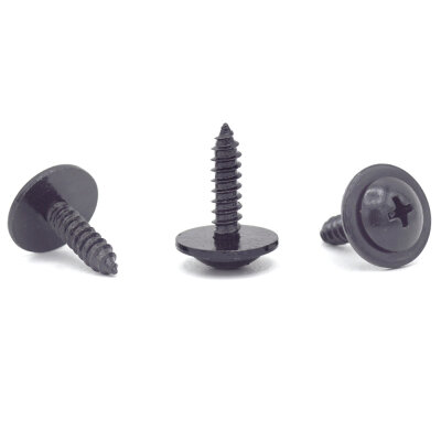 30 x YOU.S Original Schrauben Linsenkopfschrauben mit Unterlegscheibe Befestigung Metall 5 x 18 mm Universal schwarz