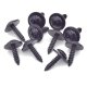 50 x YOU.S Original Schrauben Linsenkopfschrauben mit Unterlegscheibe Befestigung Metall 5 x 18 mm Universal schwarz