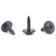 50 x YOU.S Original Schrauben Linsenkopfschrauben mit Unterlegscheibe Befestigung Metall 5 x 18 mm Universal schwarz
