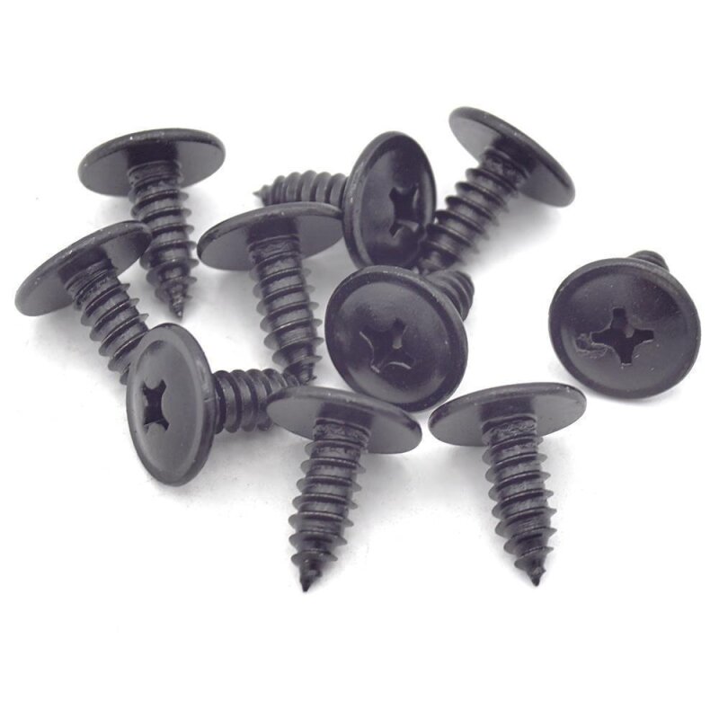 40 x YOU.S Original Schrauben Rundkopf Linsenkopfschrauben Befestigung Metall 6 x 17 mm Universal schwarz