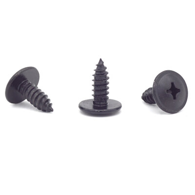 40 x YOU.S Original Schrauben Rundkopf Linsenkopfschrauben Befestigung Metall 6 x 17 mm Universal schwarz