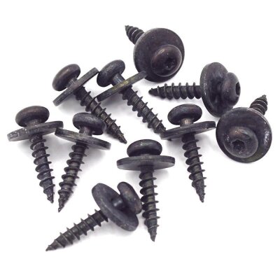 40 x YOU.S Original Torx Schrauben Linsenkopfschrauben mit Unterlegscheibe Befestigung Metall 5 x 22 mm Universal schwarz