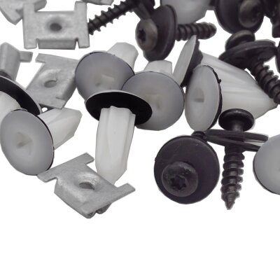 10er Set YOU.S Original Unterboden Unterfahrschutz Clips + Muttern + Schrauben kompatibel mit Citroen kompatibel mit Fiat kompatibel mit Peugeot - 46408953