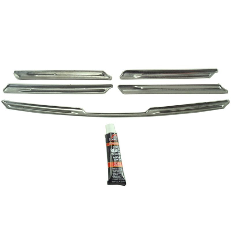 YOU.S Original Frontgrill Leiste Blende Abdeckung Chrom / Edelstahl 5-TLG. kompatibel mit Renault Megane IV ab Bj. 2016-2021