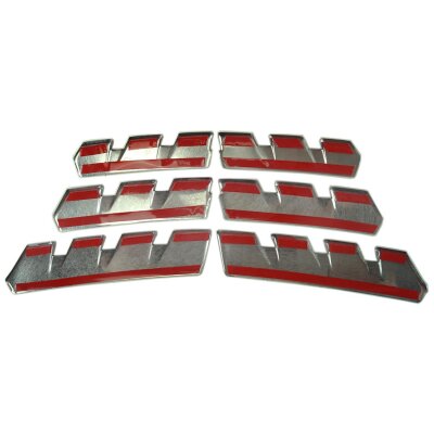 YOU.S Original Frontgrill Leiste Blende Abdeckung Chrom / Edelstahl 6-TLG. kompatibel mit Renault Clio V ab Bj. 2019