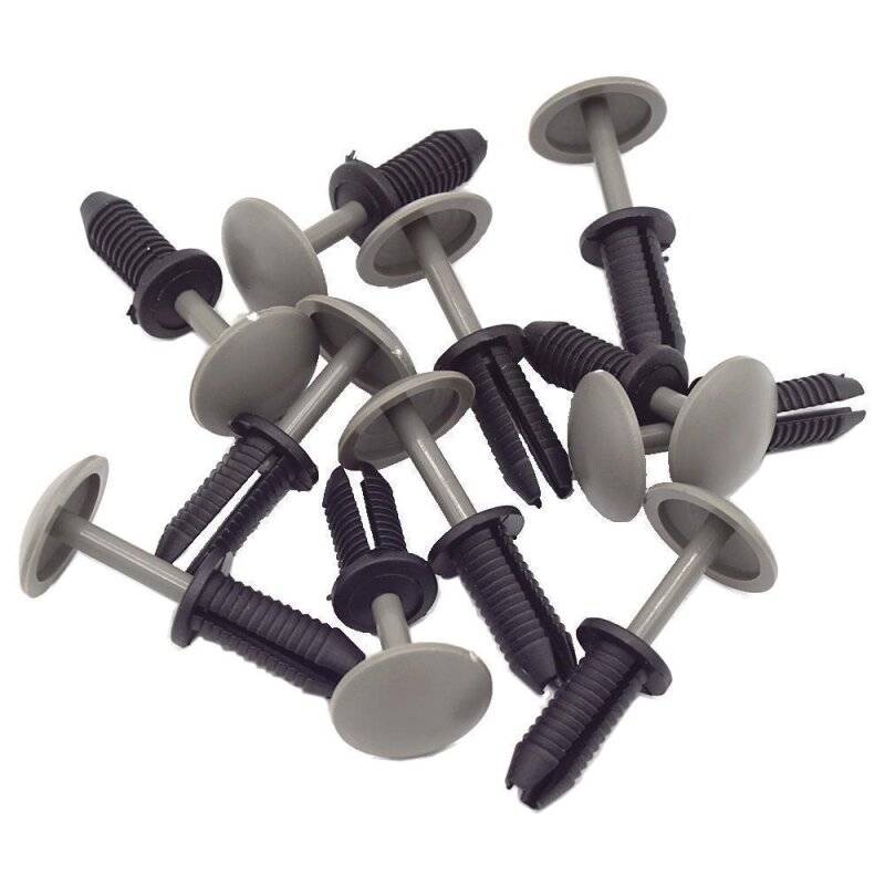 100 x YOU.S Original Universal Befestigungsclip Druckclip Stopfen Ø 8x9 mm in GRAU