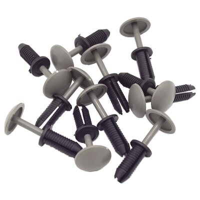100 x YOU.S Original Universal Befestigungsclip Druckclip Stopfen Ø 8x9 mm in GRAU