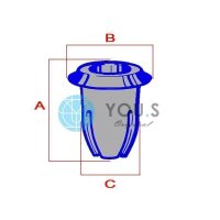 30er Set YOU.S Original Zierleisten Beplankung Druckknopf Tülle Befestigung kompatibel mit Mercedes Viano W639 Vito W638 W639 - A0019882081