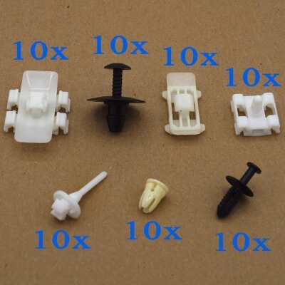 70-teilig YOU.S Original Seitenleisten Befestigung Clips SET kompatibel mit Mercedes C-Klasse W203 CL203 S203 CLK C209 A209 - A0019900192