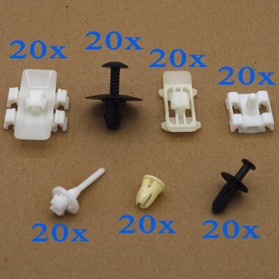 140-teilig YOU.S Original Seitenleisten Befestigung Clips SET kompatibel mit Mercedes C-Klasse W203 CL203 S203 CLK C209 A209 - A0019900192