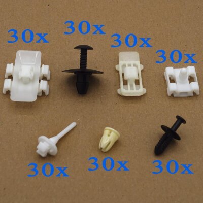 210-teilig YOU.S Original Seitenleisten Befestigung Clips SET kompatibel mit Mercedes C-Klasse W203 CL203 S203 CLK C209 A209 - A0019900192