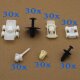 210-teilig YOU.S Original Seitenleisten Befestigung Clips SET kompatibel mit Mercedes C-Klasse W203 CL203 S203 CLK C209 A209 - A0019900192