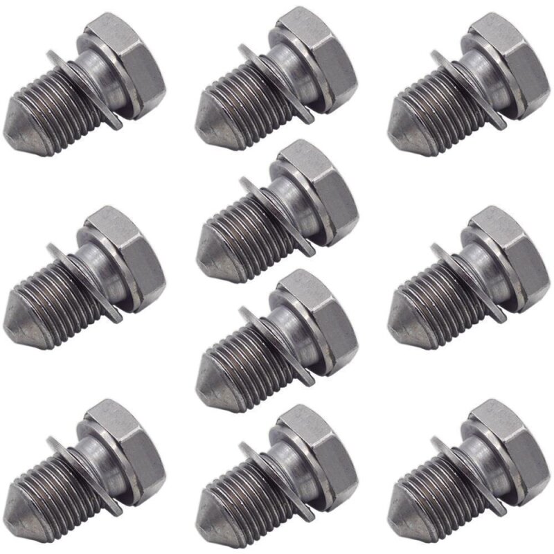 10 x YOU.S Original Ölablassschraube Ölwanne Schraube M14x1,5 mm kompatibel mit Audi Chrysler Cupra Dodge Ford Jeep Mitsubishi Porsche Seat - N90813201