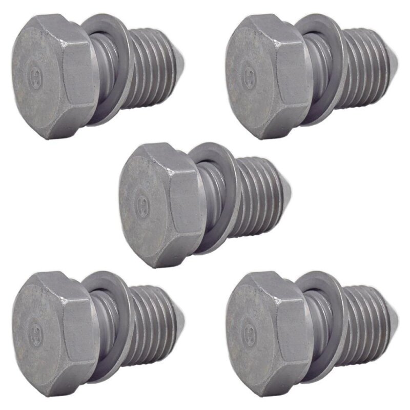 5 x YOU.S Original Ölablass-Schraube Ölwanne Verschlußschraube M14x1,5 mm kompatibel mit VW - N90813202