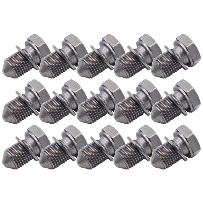 15 x YOU.S Original Ölablass-Schraube Ölwanne Verschlußschraube M14x1,5 mm kompatibel mit VW - N90813202