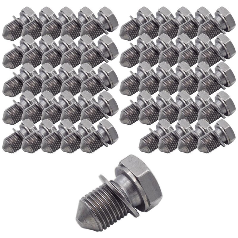 50 x YOU.S Original Ölablass-Schraube Ölwanne Verschlußschraube M14x1,5 mm kompatibel mit VW - N90813202