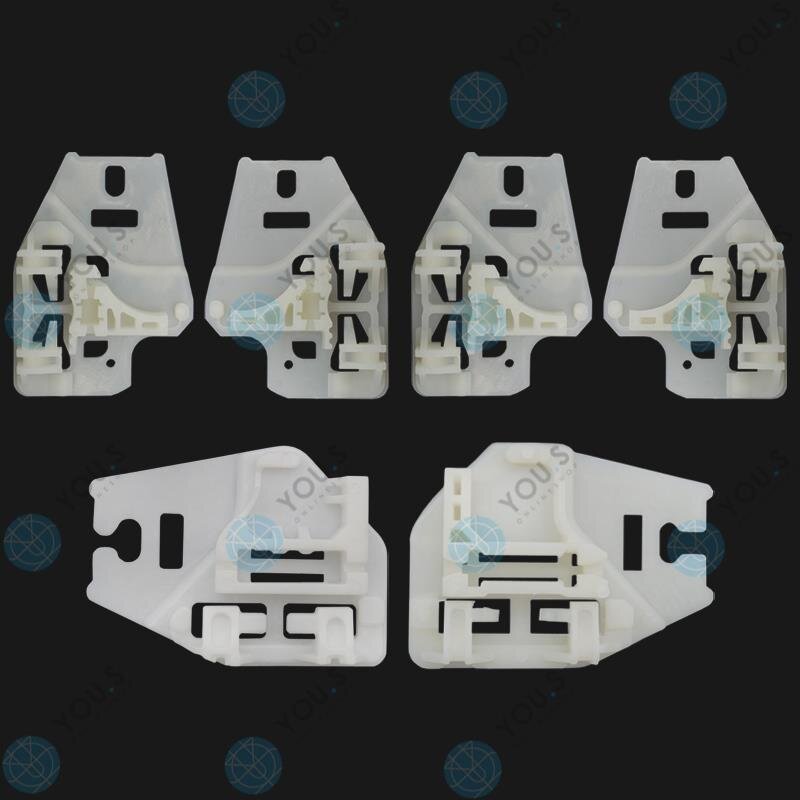 6 x YOU.S Original Fensterheber Gleitbacken Set Vorne & Hinten für BMW 3er (E46)