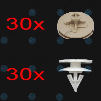 30 x YOU.S Original Türverkleidung Befestigung Clips kompatibel mit VW Golf kompatibel mit Passat Vento