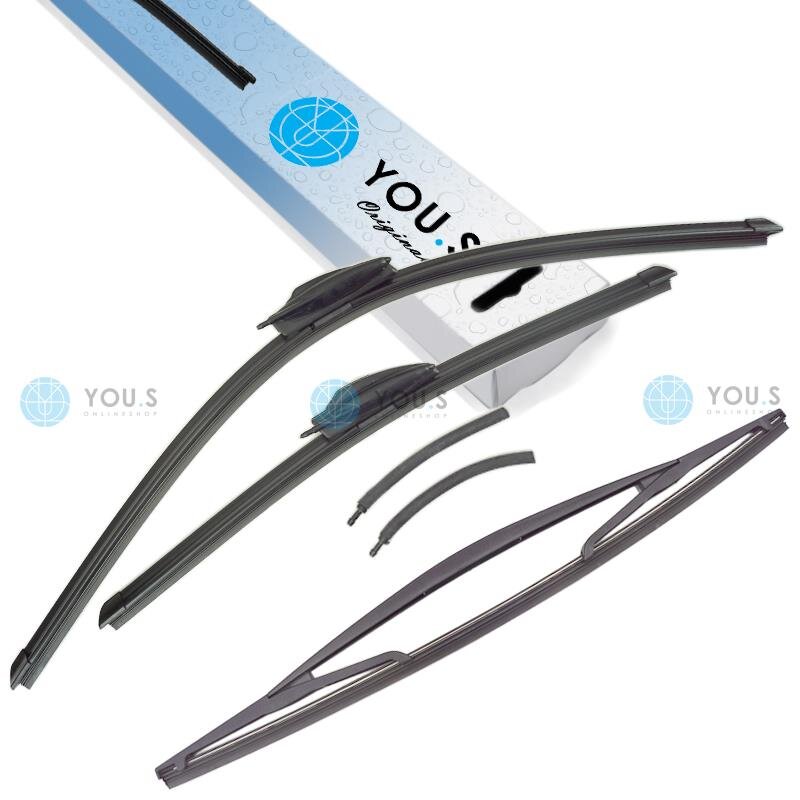 YOU.S Original SCHEIBENWISCHER SET VORNE + HINTEN kompatibel mit RENAULT ESPACE III (JE0_)