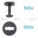 50 x YOU.S Original Fußmatten Befestigung Clips Drehverschluss für BMW / MINI