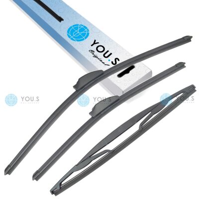 YOU.S SCHEIBENWISCHER SET VORNE + HINTEN kompatibel mit...