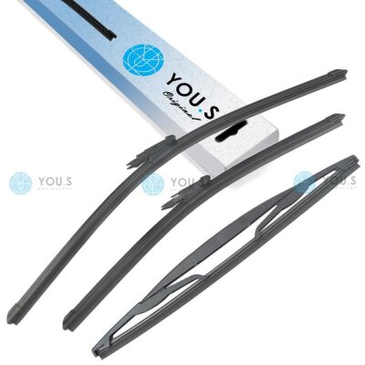 YOU.S SCHEIBENWISCHER SET VORNE + HINTEN für BMW 1...