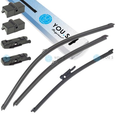 YOU.S SCHEIBENWISCHER SET VORNE + HINTEN kompatibel mit...