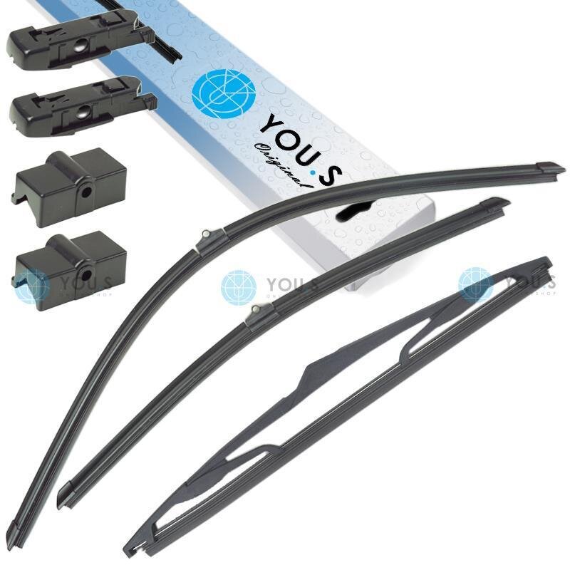 YOU.S Original SCHEIBENWISCHER SET VORNE + HINTEN für FORD VOLVO